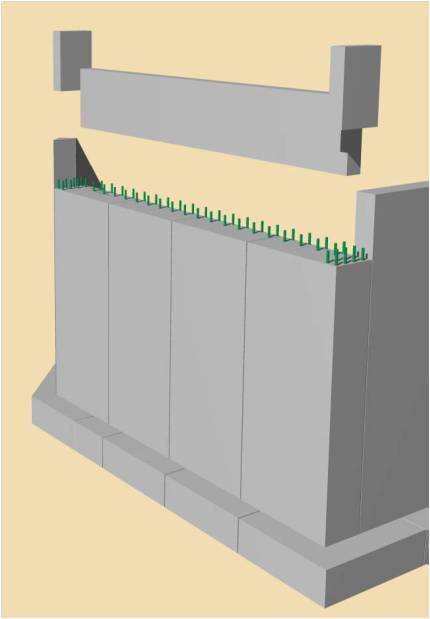 Precast Concrete Abutment Stem