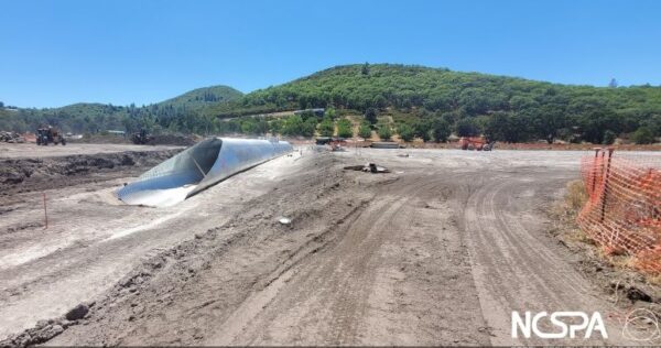 buried steel bridge
