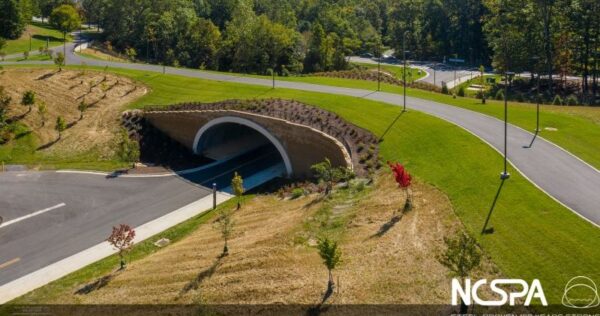 Land Bridge James Madison University buried steel bridge