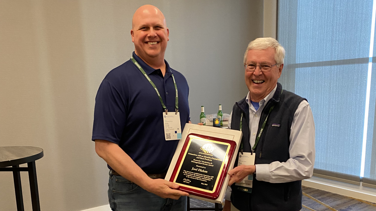 Joel Hahm ASTM Award