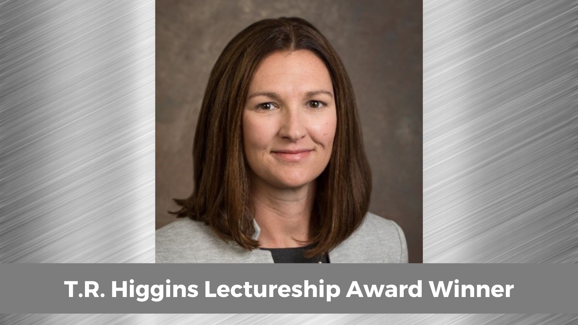 Jennifer McConnell Wins T.R. Higgins Lectureship Award