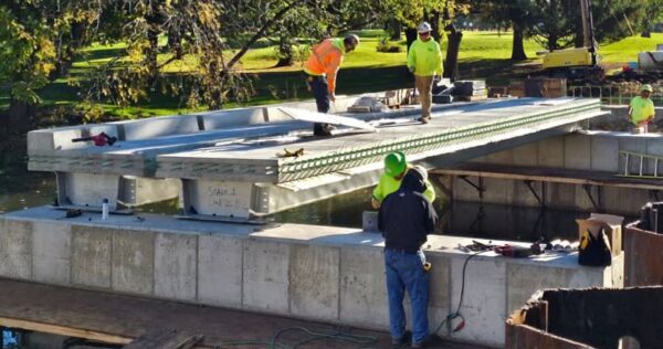 Valmont Press Brake Tub Girder Steel Bridge Whiteside Illinois