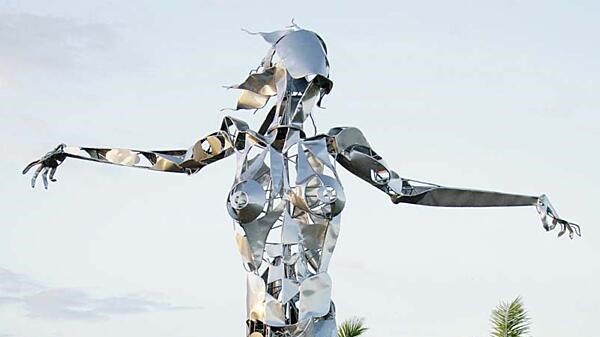 Galvanized Statue