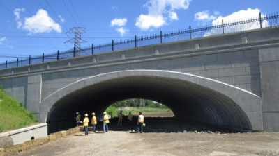 buried steel bridge