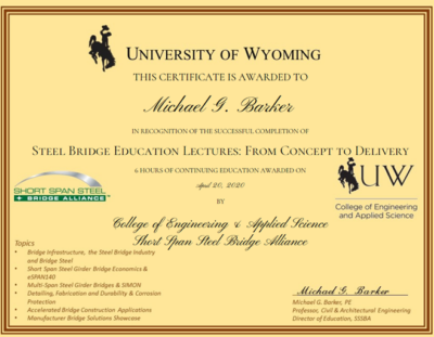 PDH Certificate