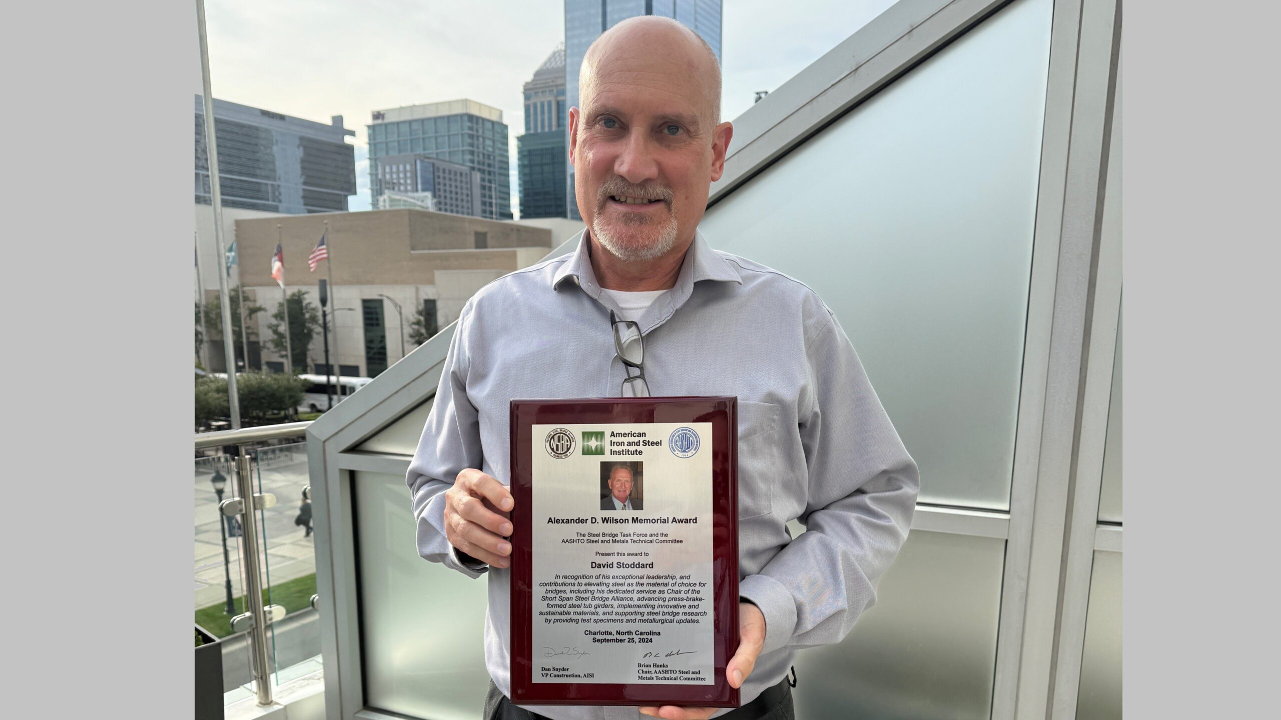 david stoddard ssab americas steel bridge alex wilson memorial award