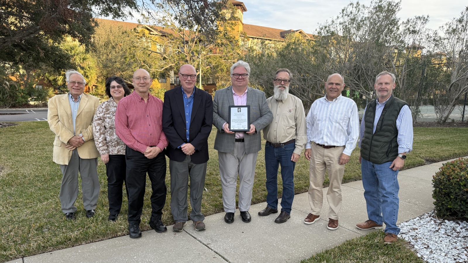 Richard S. Fountain Award to Frank Russo, Russo Structural Services, at the Bridge Task Force meeting in Tampa, FL.