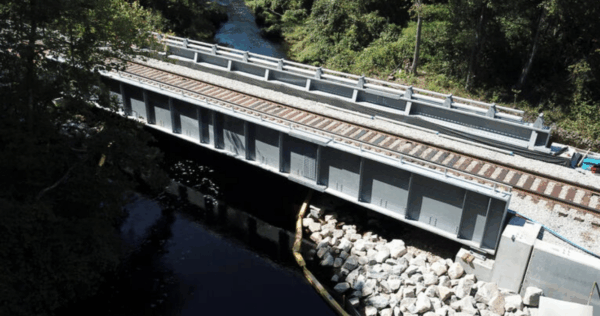 Assonet River Railroad Bridge in Assonet, Massachusetts, Steel Modular