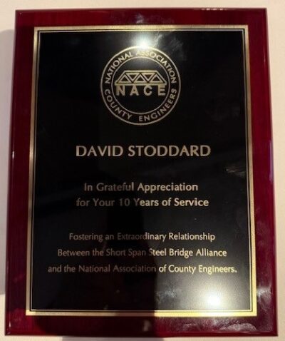 David Stoddard plaque NACE