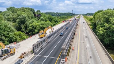 Prefabricated Steel Detour Bridges Minimize Work Zone Impact of Highway Construction in Southern Indiana  Acrow 