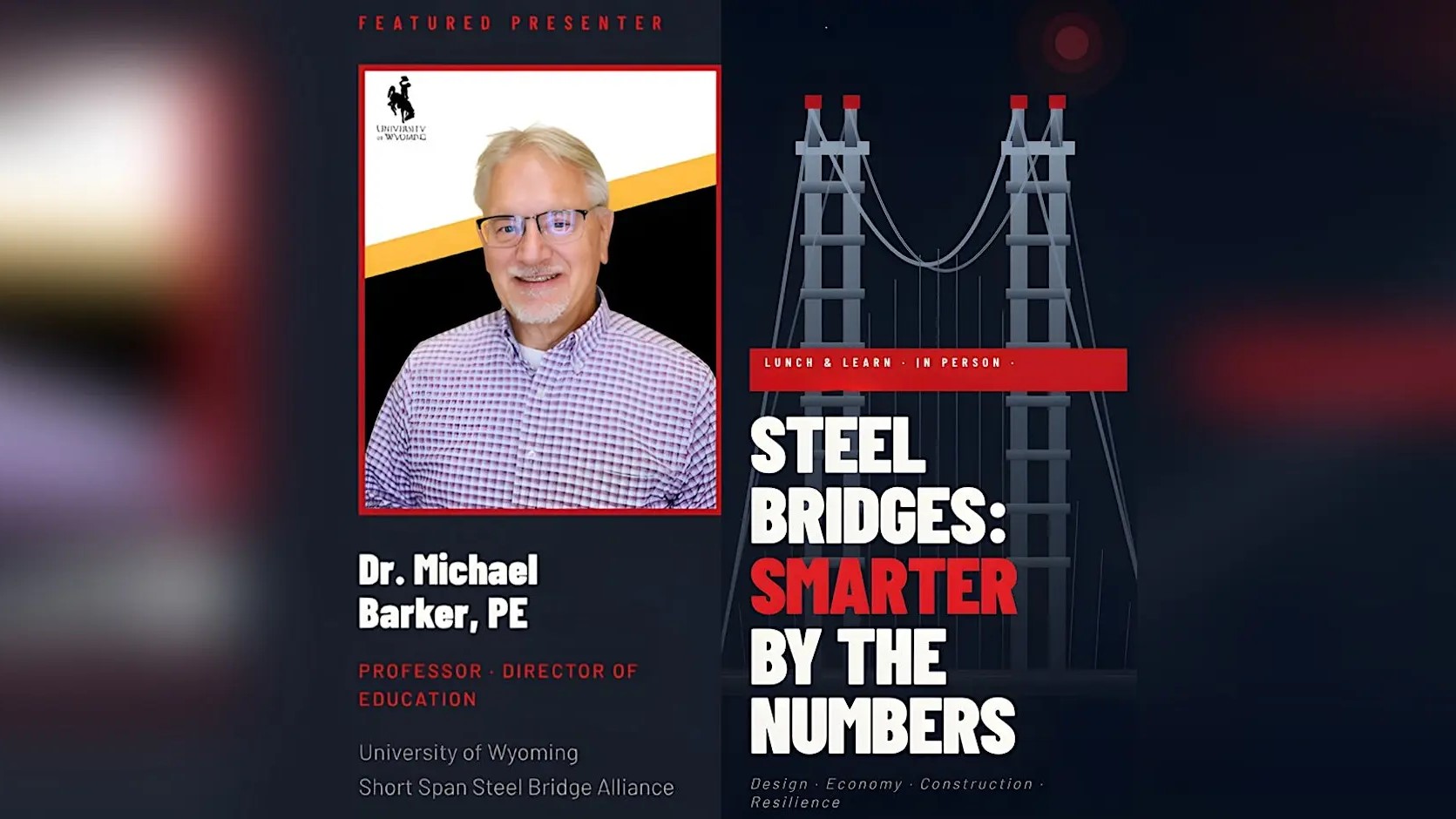 Free Live Lecture: Steel Bridges - Smarter by the Numbers (May 14 - Portland, OR)