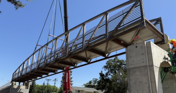 Steel Pedestrian Bridge Provides Rapid Trail Connection in Modesto, California