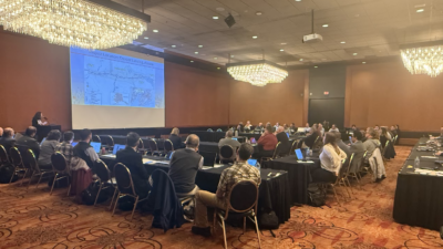 Bridge Task Force members and guests participate in technical presentations during the September meeting in Anchorage, Alaska.
