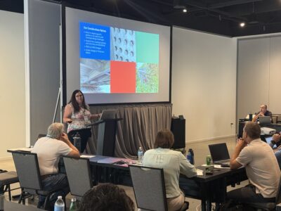 Melissa Lindsley of the American Galvanizers Association discusses hot-dip galvanizing, industry trends and opportunities to advance steel bridge construction during the SSSBA Semi-Annual Meeting in Omaha.
